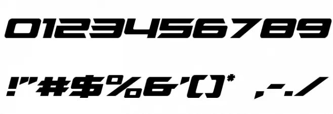 Northstar Italic Font OTHER CHARS