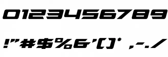 Northstar Italic Font OTHER CHARS