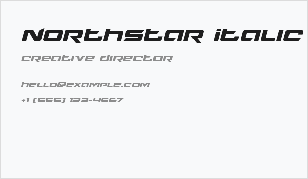 Northstar Italic Business Card