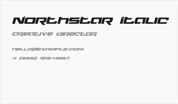 Northstar Italic Business Card