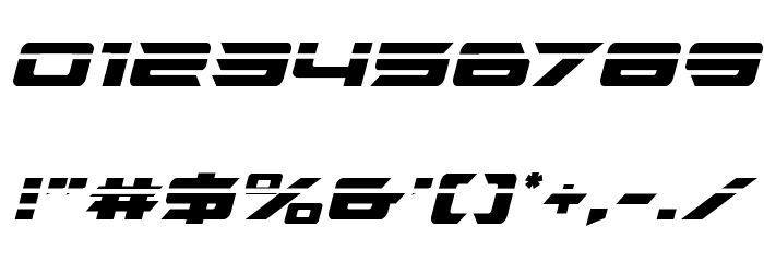 Northstar Laser Italic Font OTHER CHARS