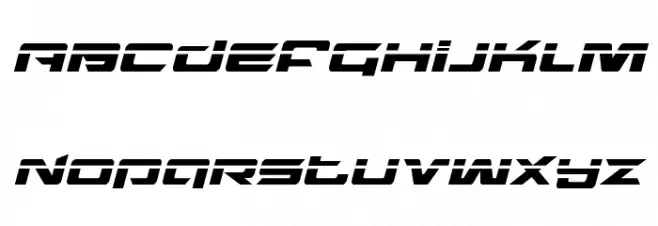 Northstar Laser Italic 字体 大写