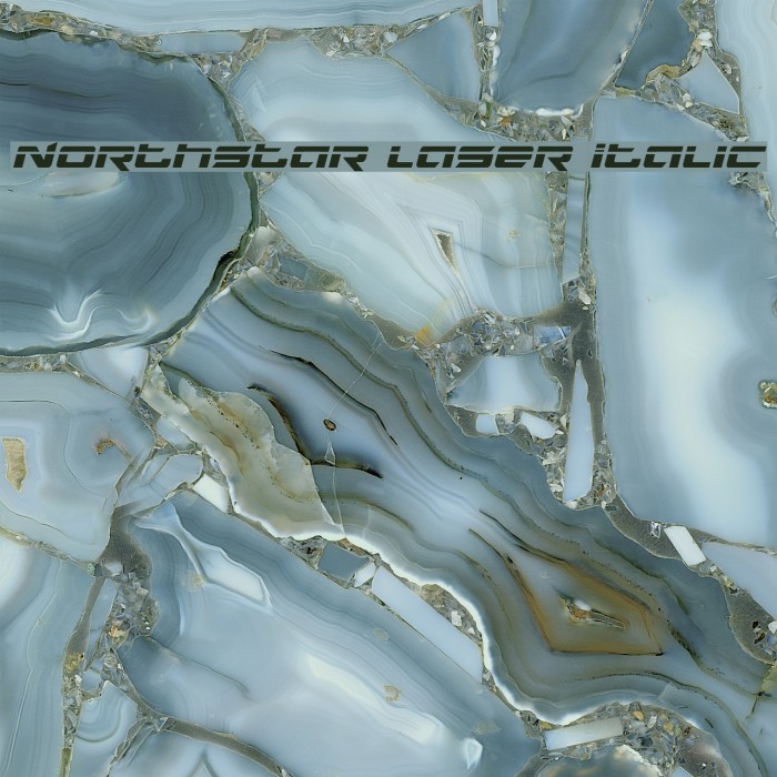 Northstar Laser Italic Font examples