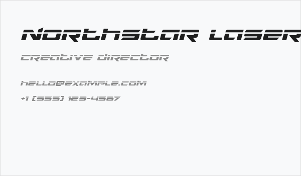 Northstar Laser Italic Business Card