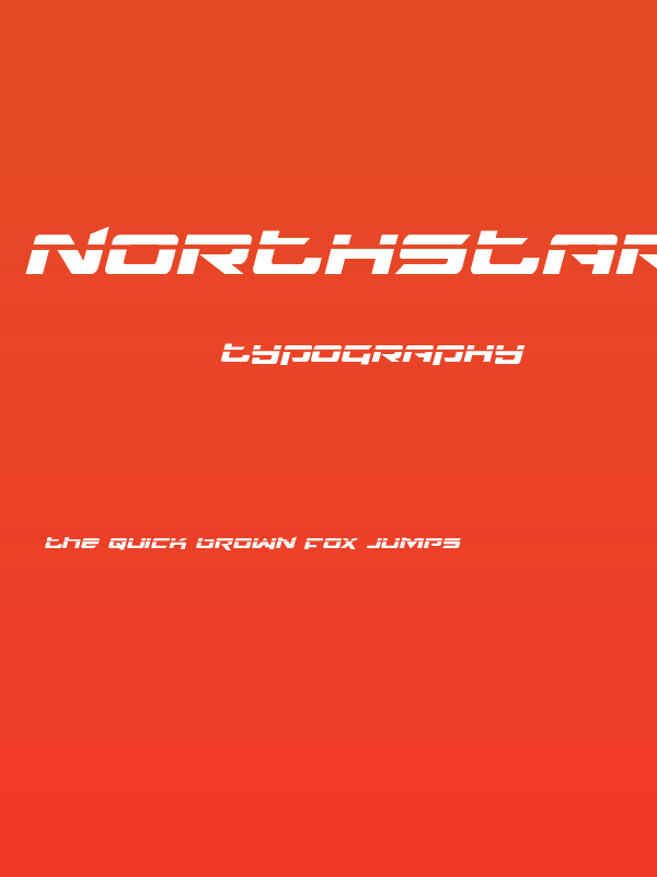 Northstar Laser Italic Poster