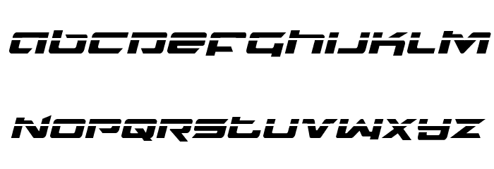 Northstar Laser Italic Font LOWERCASE