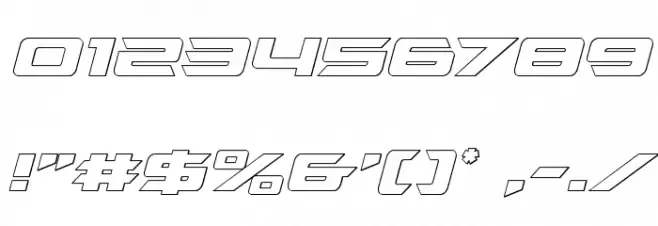 Northstar Outline Italic Font OTHER CHARS