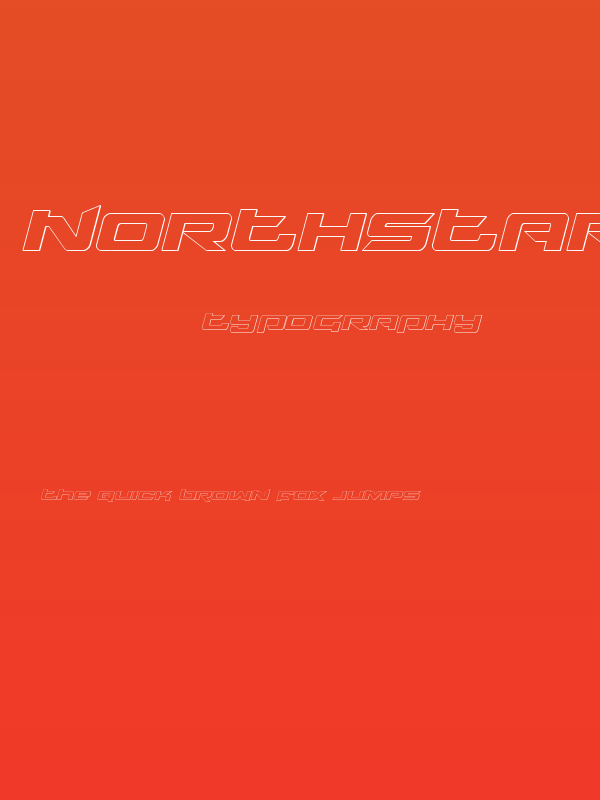 Northstar Outline Italic Poster