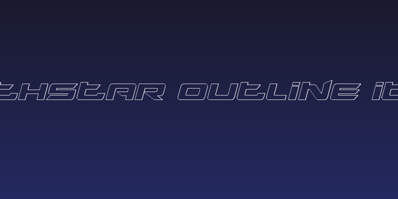 Northstar Outline Italic Social Header