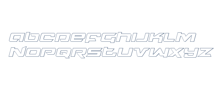 Northstar Outline Italic Lowercase