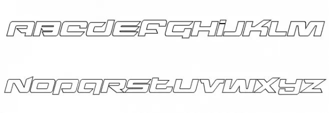 Northstar Outline Italic Font UPPERCASE