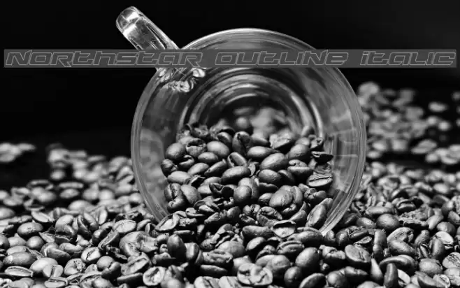 Northstar Outline Italic Font examples