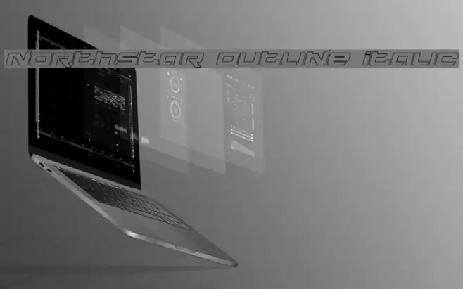 Northstar Outline Italic Font examples