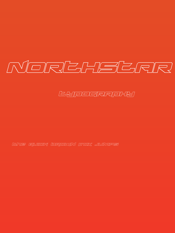 Northstar Outline Italic Poster