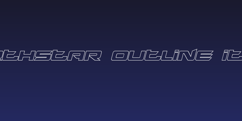 Northstar Outline Italic Social Header