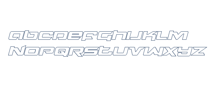 Northstar Outline Italic Lowercase