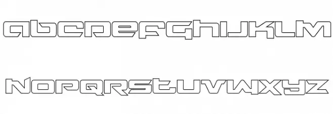 Northstar Outline Regular Caratteri MINUSCOLO
