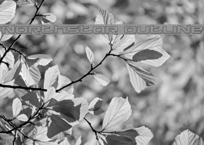 Northstar Outline Font examples