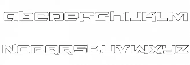 Northstar Outline Caratteri MINUSCOLO