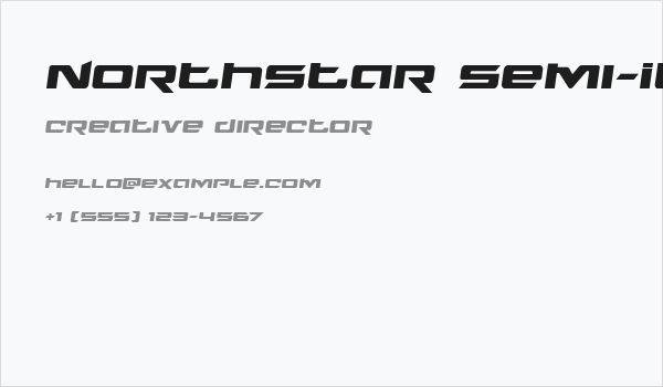 Northstar Semi-Italic Business Card