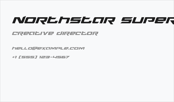 Northstar Super-Italic Business Card