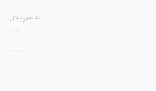 Northwest Signature Italic Business Card