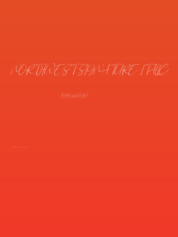 Northwest Signature Italic Poster