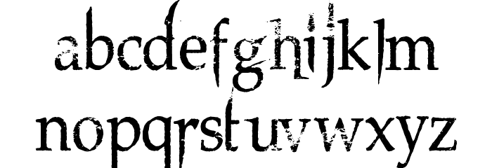 Northwood High Font LOWERCASE