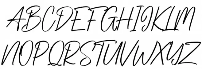 Northyhuny Free Regular Schriftart Groß