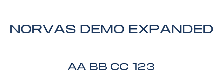 Norvas DEMO Expanded Font Preview