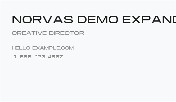Norvas DEMO Expanded Business Card