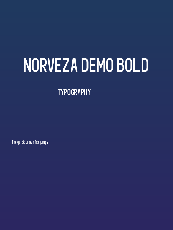 Norveza DEMO Bold Poster