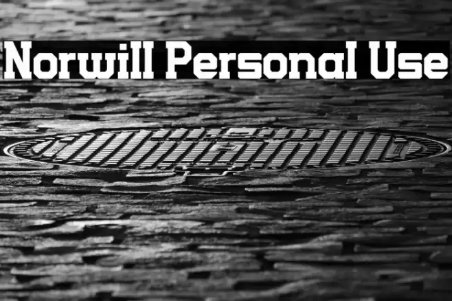 Norwill Personal Use Font examples