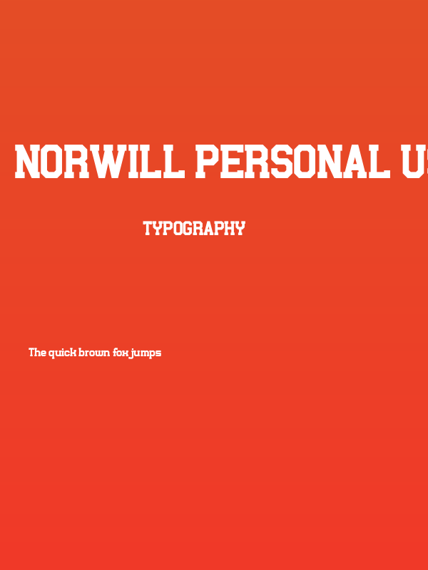 Norwill Personal Use Poster