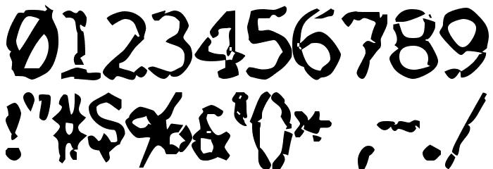 Nose Bleed Font OTHER CHARS