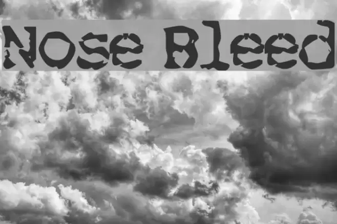 Nose Bleed Font examples