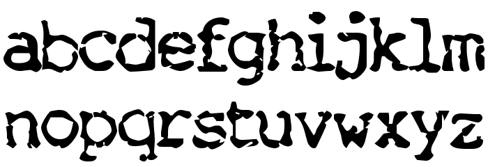 Nose Bleed Font LOWERCASE