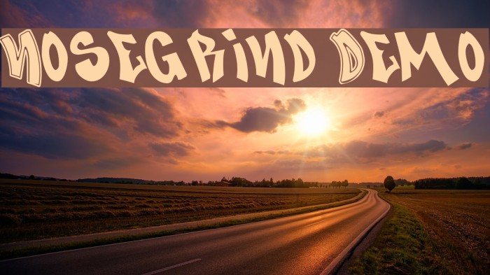 Nosegrind Demo Font examples