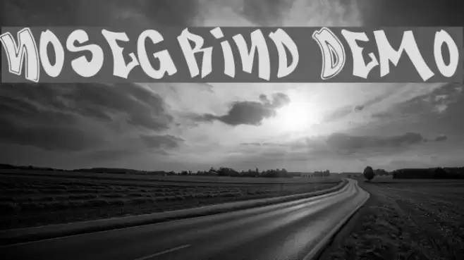 Nosegrind Demo Font examples