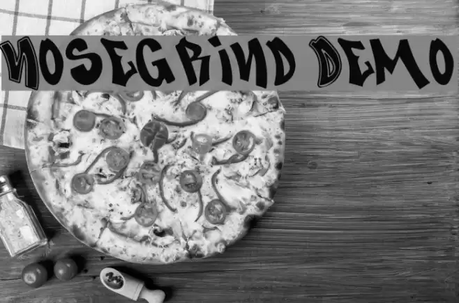 Nosegrind Demo Font examples