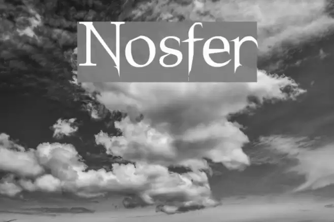 Nosfer Font examples