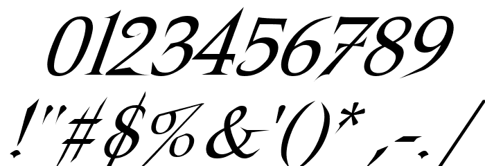 Nosferatu Oblique Font OTHER CHARS