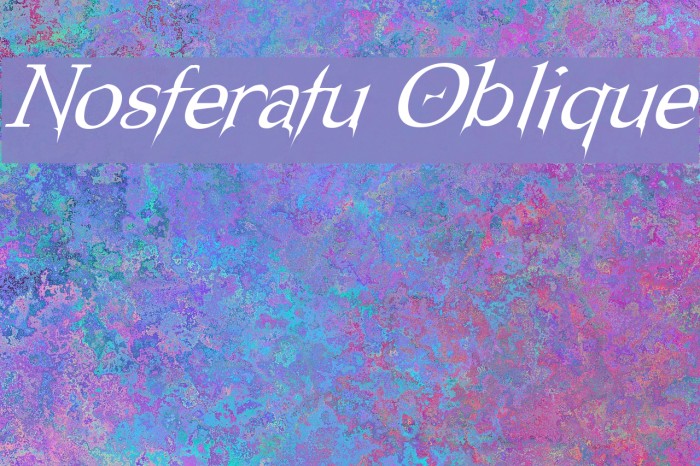 Nosferatu Oblique Font examples