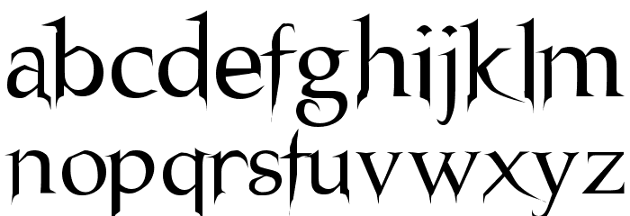 Nosferatu Regular Font LOWERCASE