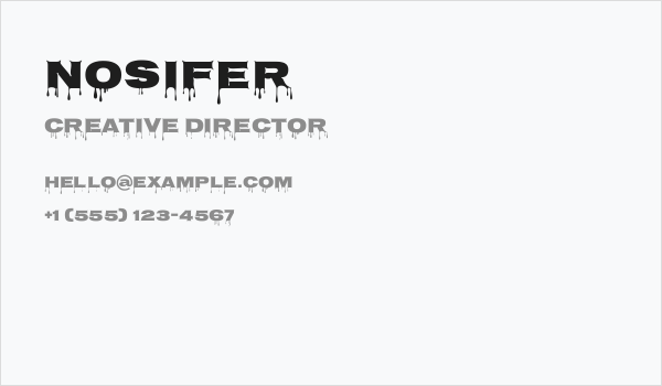 Nosifer Business Card