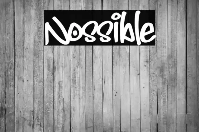 Nossible Schriftart examples