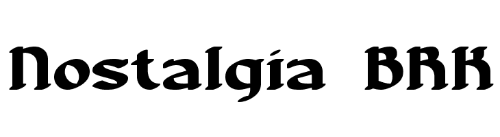 Nostalgia BRK  नि: शुल्क फ़ॉन्ट्स डाउनलोड