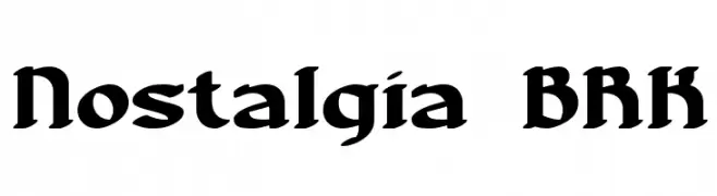 Nostalgia BRK  Frei Schriftart Herunterladen