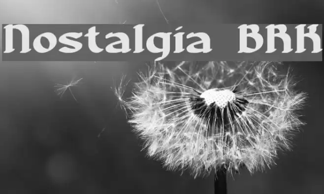 Nostalgia BRK フォント examples