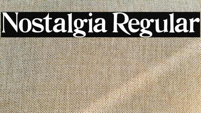 Nostalgia Regular Example 1